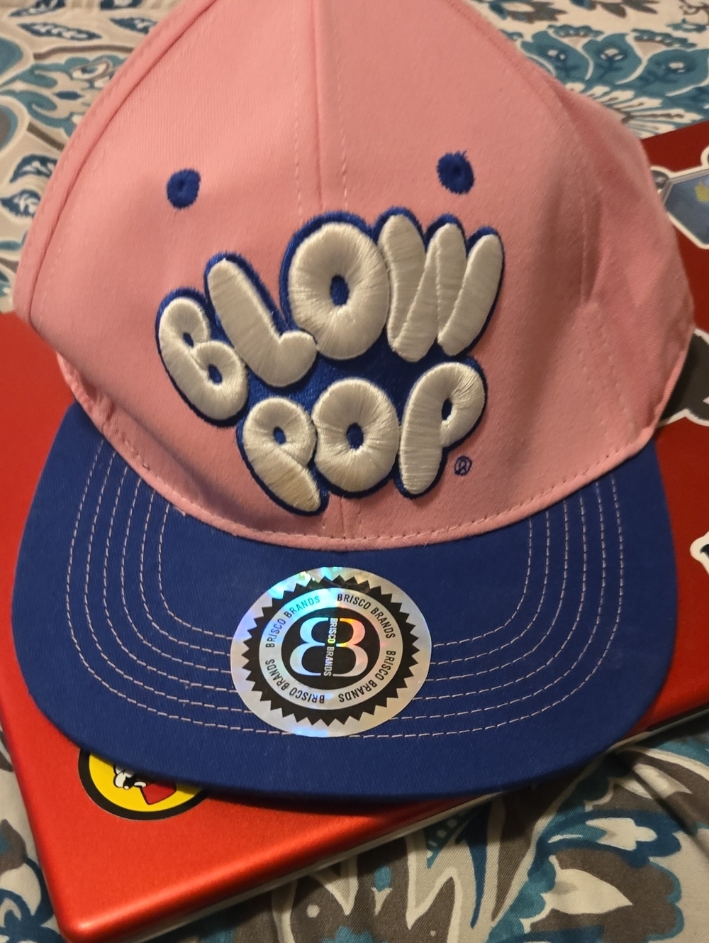Pink and Blue Snapback Hat